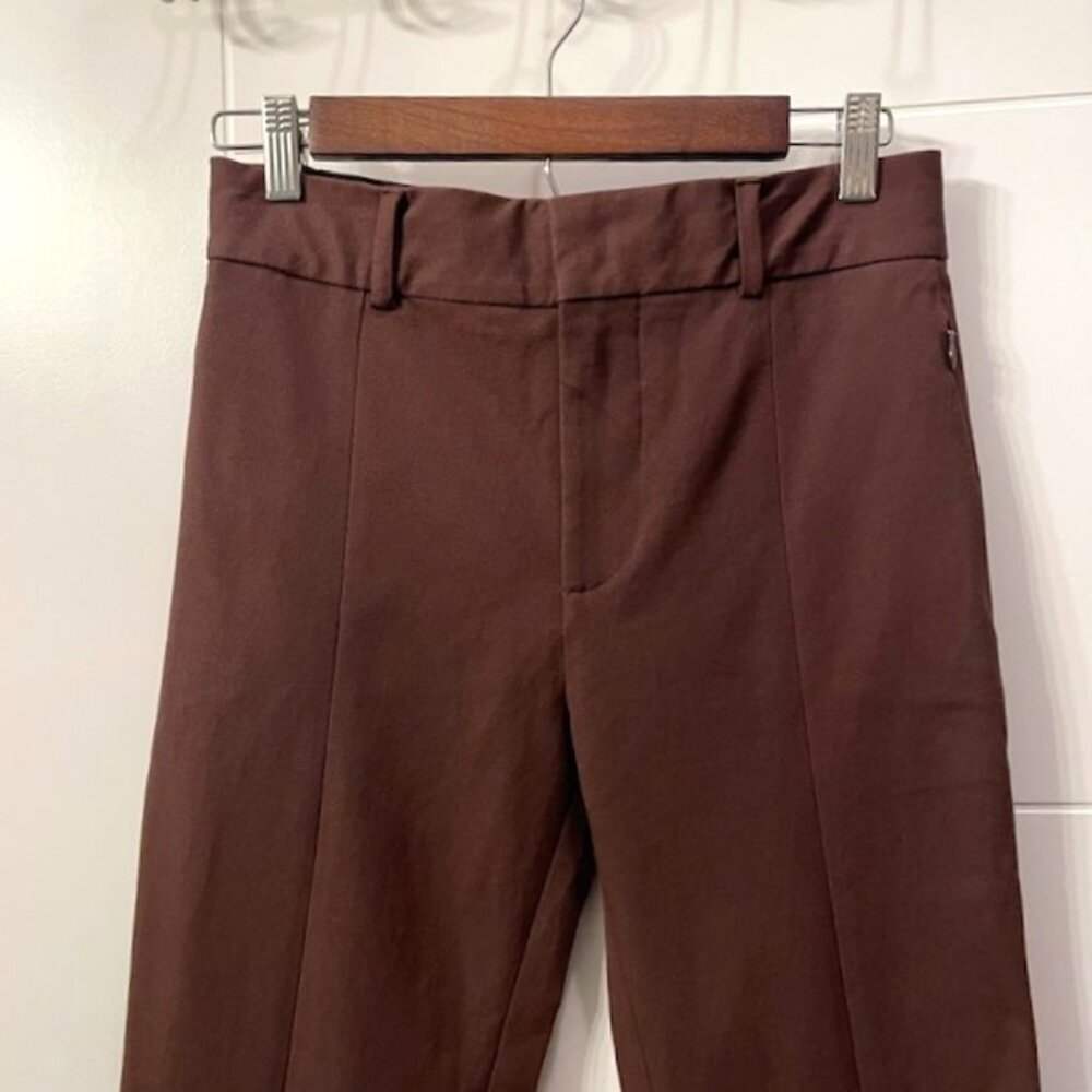 NWOT Frame Le High Flare Split Hem Trouser Pants Brown Size 2 Work Office Career - Picture 4 of 16
